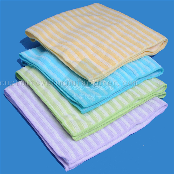 China Bulk Custom Strip Towel Supplier Cheap Quick Drying Grid Cleaning Dusting Towels Factory